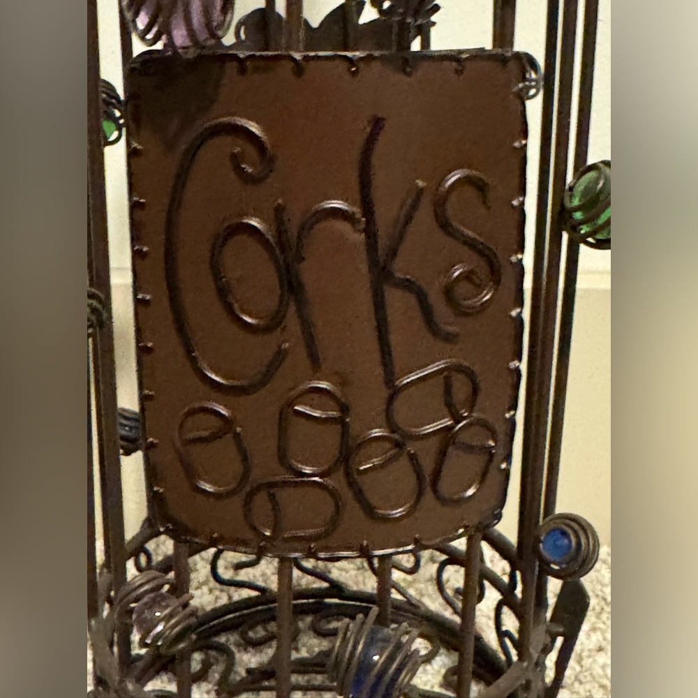 Decorative  Metal Wine Cork Holder